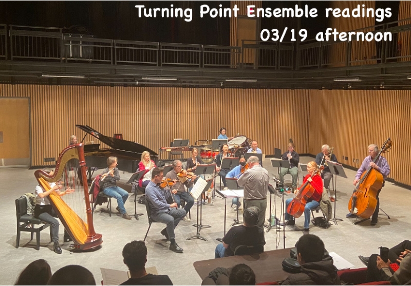 郭嘉琳「加拿大溫哥華 Sonic Boom Festival 作品首演發表」照片：2023年3月19日Annex演奏廳的Composition Development Session:  Turning Point Ensemble Readings